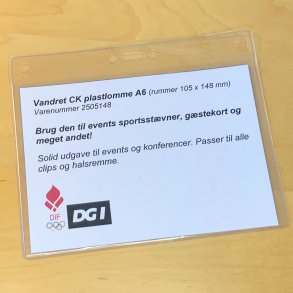 CK plastlomme A6 vandret (105x148 mm) (100 stk.)