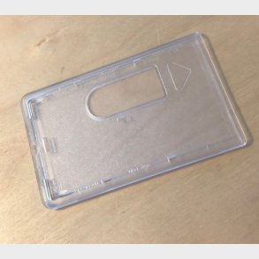 Lomme-etui, hrd plast / til 1 kort