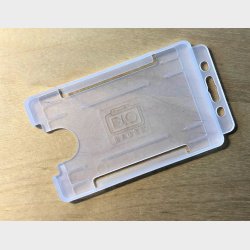 Lodret ben kortholder / frosted (BioBadge)