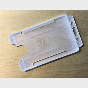 Lodret ben kortholder / frosted (BioBadge)