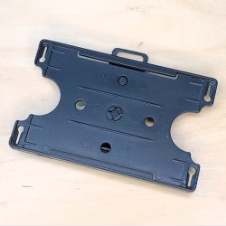 ben kortholder med drejelig plastclip / sort