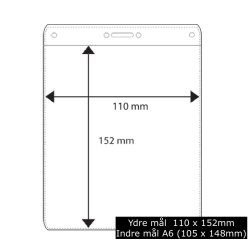 CK plastlomme milj /  A6 lodret i PP-plast