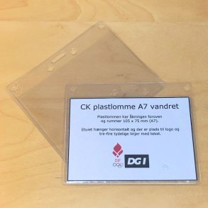CK vandret plastlomme A7 (75x105 mm) vinyl