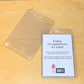 CK lodret plastlomme A7 (75x105 mm) vinyl