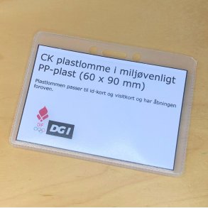 CK plastlomme milj /  60x90mm i PP-plast (100 stk.)