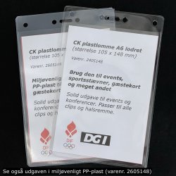 CK plastlomme A6 lodret (105x148 mm)