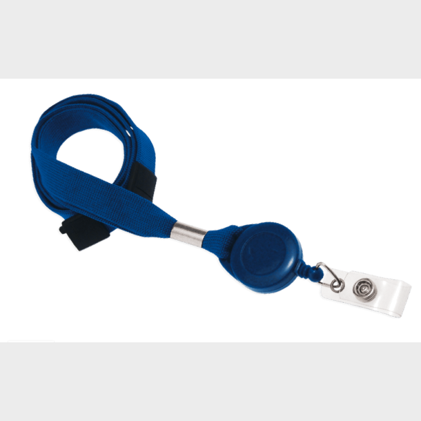 Halsrem (15 mm) med yoyo og plastkrog / bl�