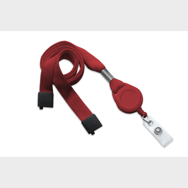Halsrem (15 mm) med yoyo og plastkrog / r�d